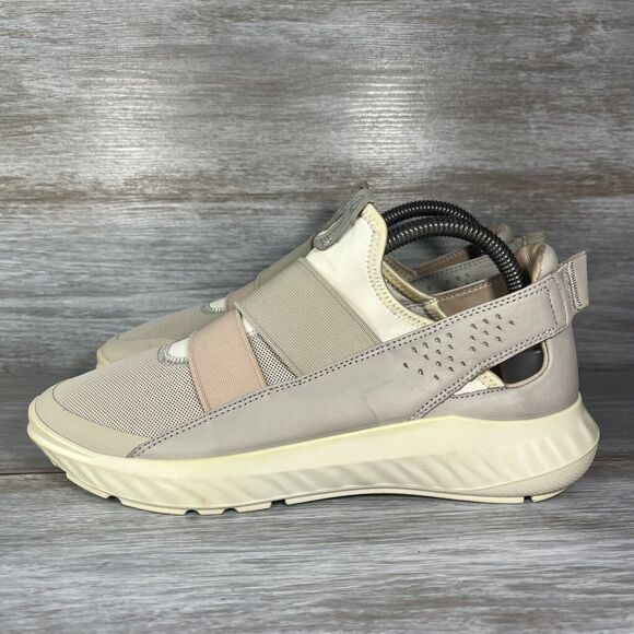 Ecco Womens St.1 Lite Beige Knit Slip On Comfort Sneakers Size EU 39 US 8.5 - Picture 1 of 13